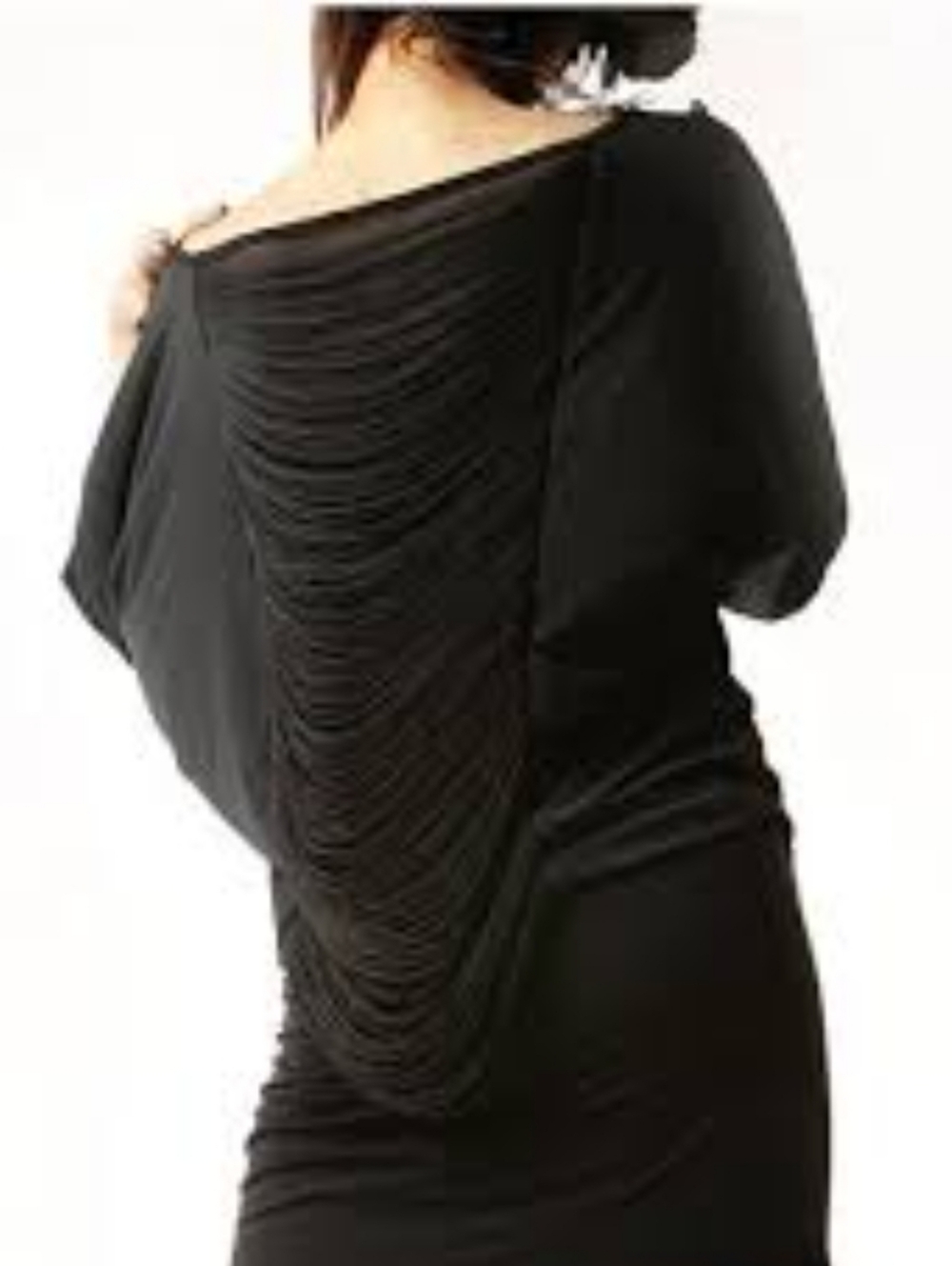 Love Riche Black Knit Shit With Fringe Back